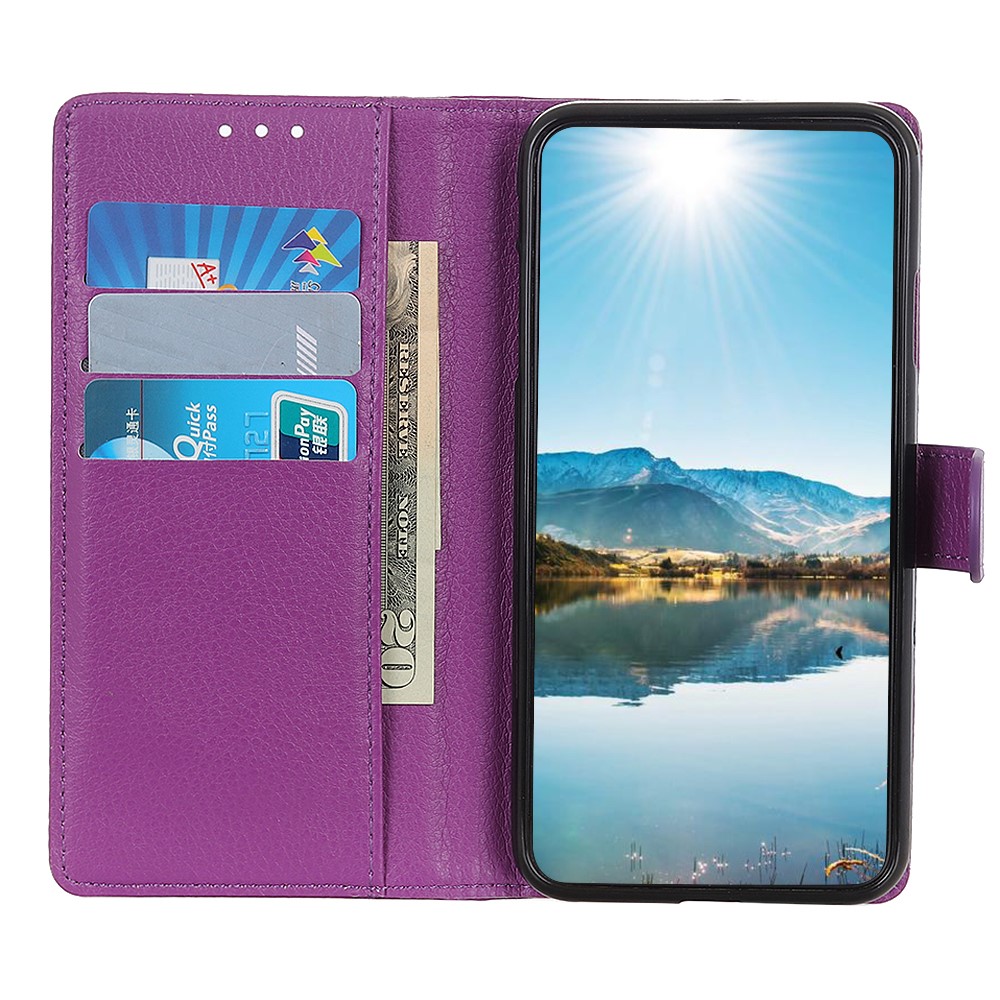  Motorola Moto G200 Fodral Litchi Läder Lila