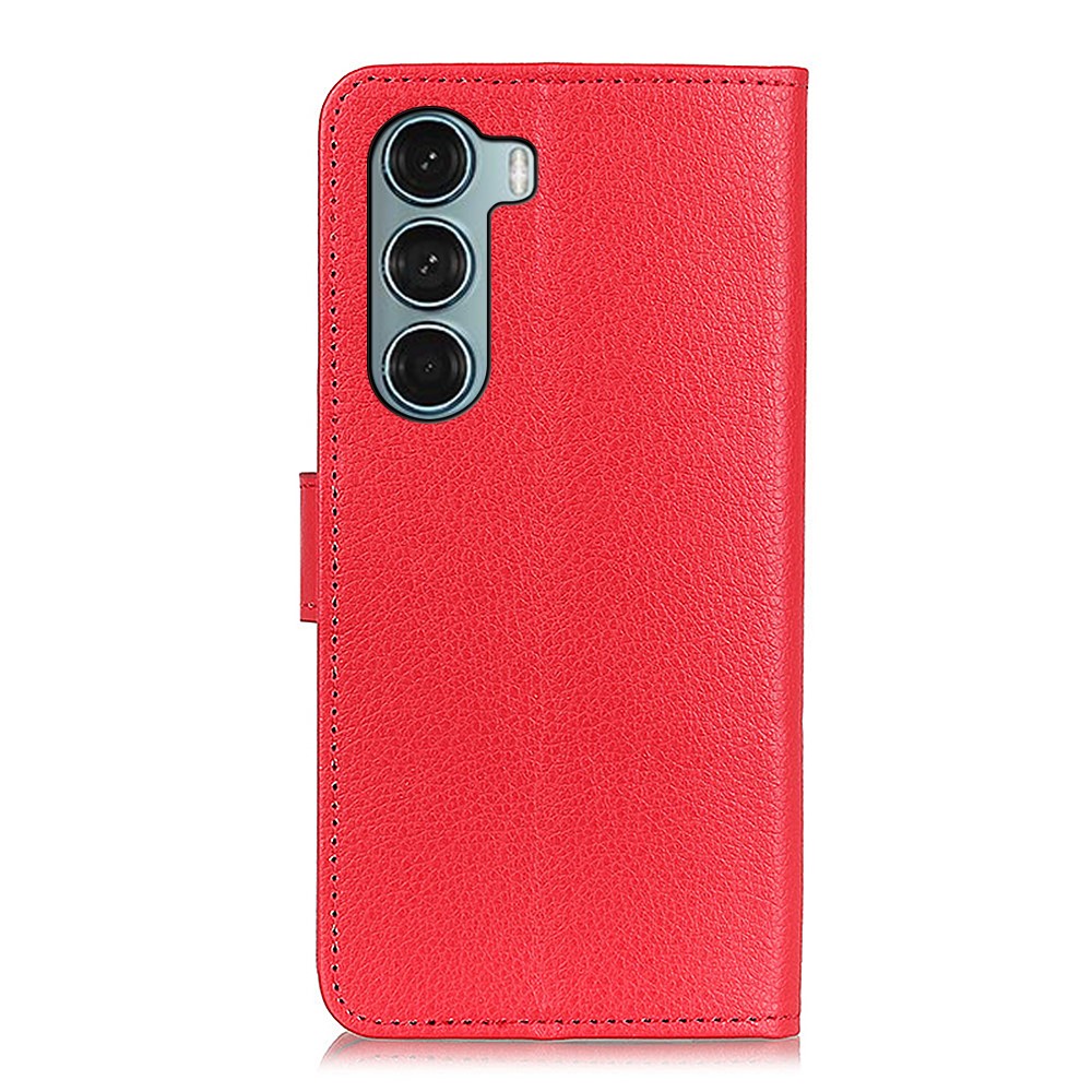  Motorola Moto G200 Fodral Litchi Läder Röd