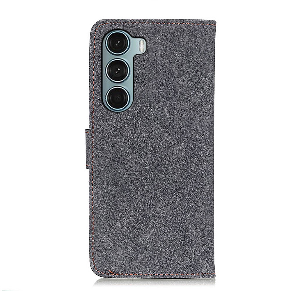 KHAZNEH KHAZNEH Motorola Moto G200 Fodral Vintage Split Läder Svart