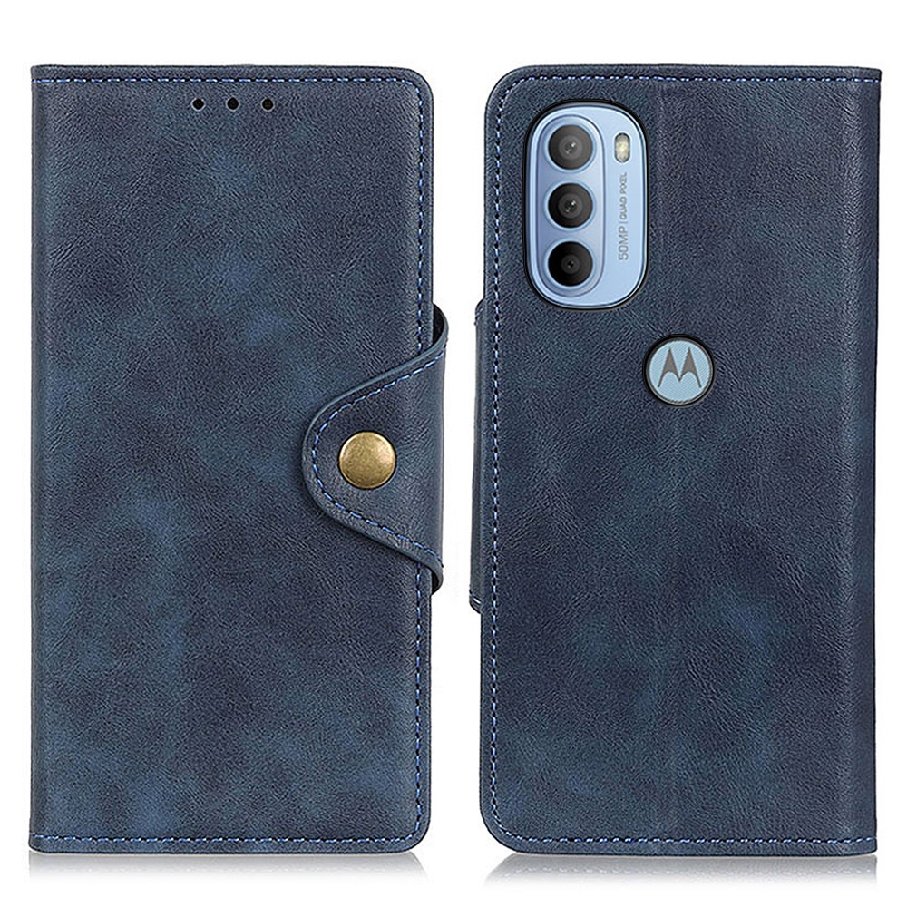  Motorola Moto G31 / G41 Fodral Mässing Magnet Blå