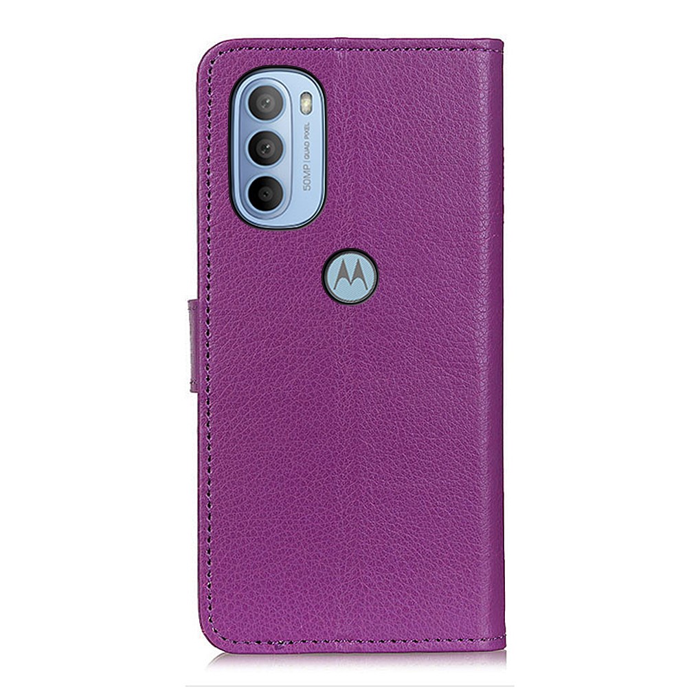  Motorola Moto G31 / G41 Fodral Litchi Läder Lila