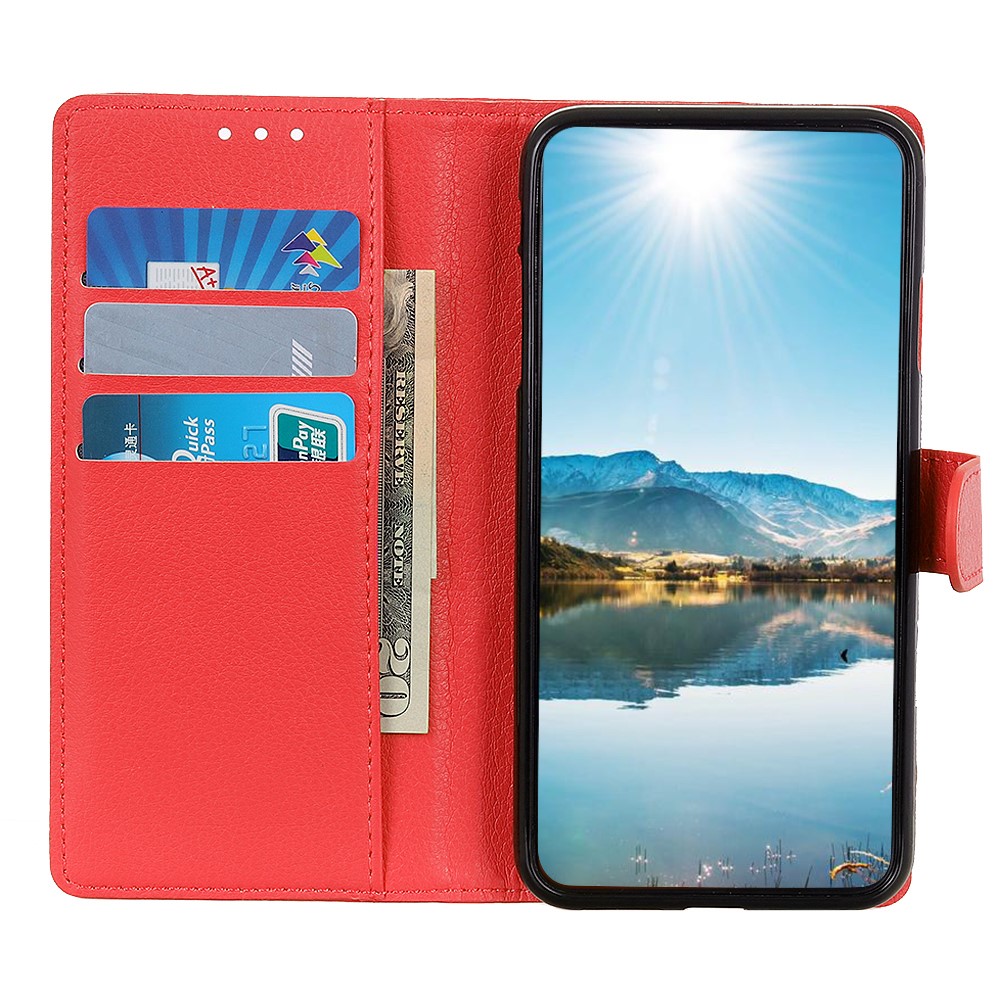 Motorola Moto G31 / G41 Fodral Litchi Läder Röd