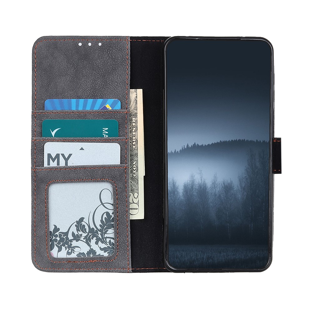 KHAZNEH KHAZNEH Motorola Moto G31 / G41 Fodral Vintage Split Läder Svart