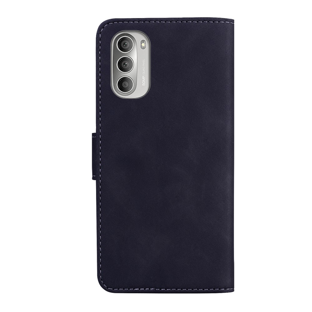  Motorola Moto G51 Fodral Skin Touch Läder Svart