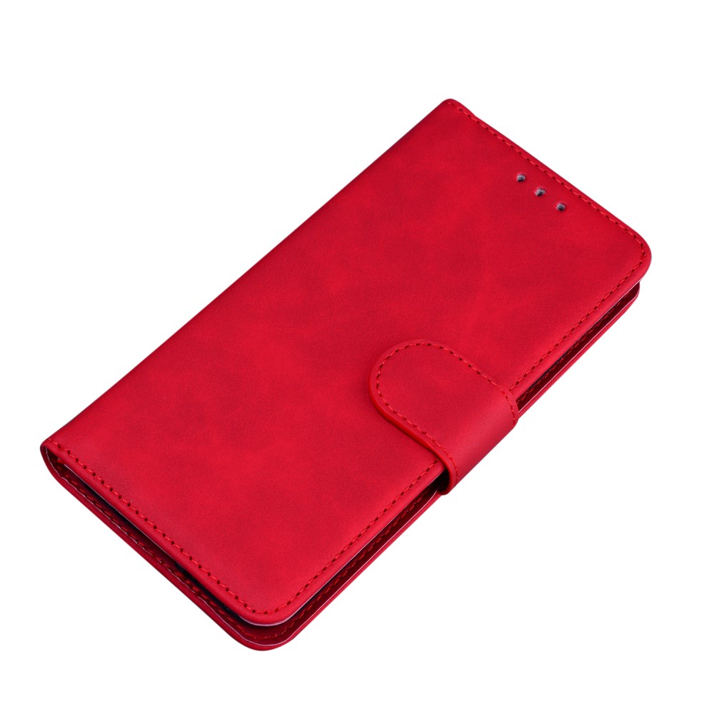  Motorola Moto G51 Fodral Skin Touch Läder Röd
