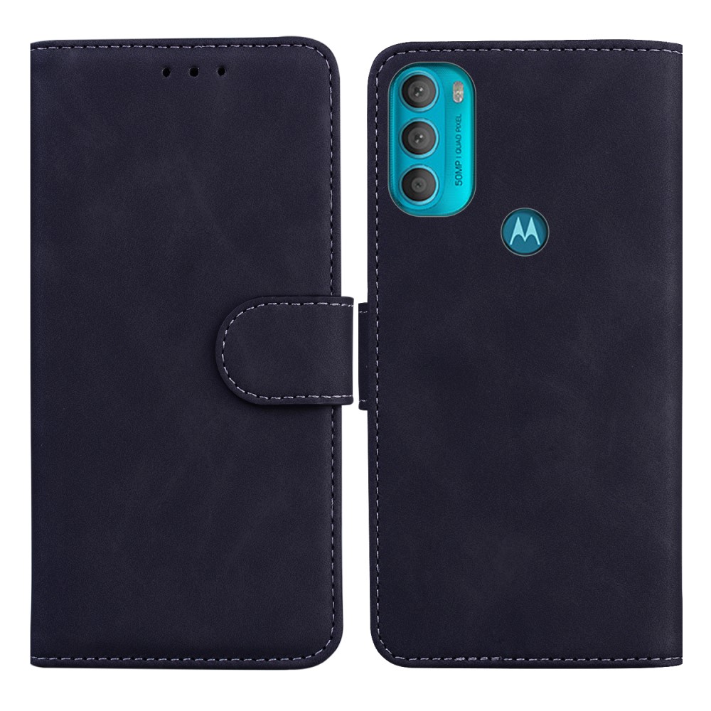  Motorola Moto G71 Fodral Skin Touch Läder Svart