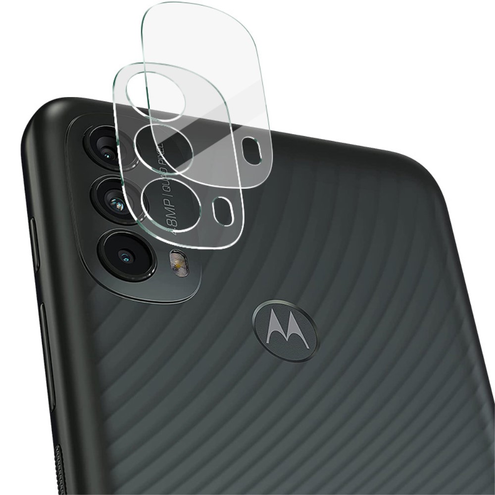 IMAK IMAK Motorola Moto E40 Linsskydd Härdat Glas Med Akryl Lock