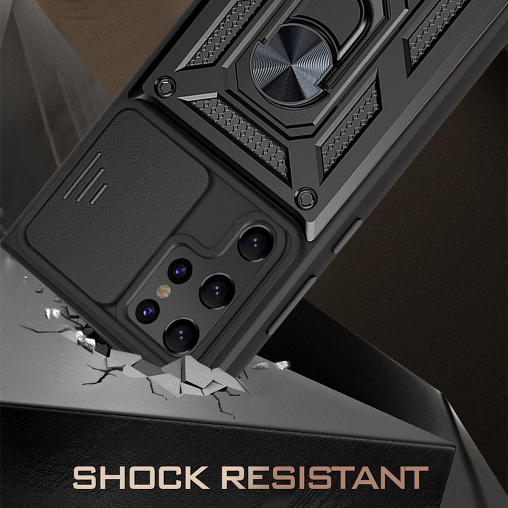  Samsung Galaxy S22 Ultra Skal CamShield Hybrid Ring Svart