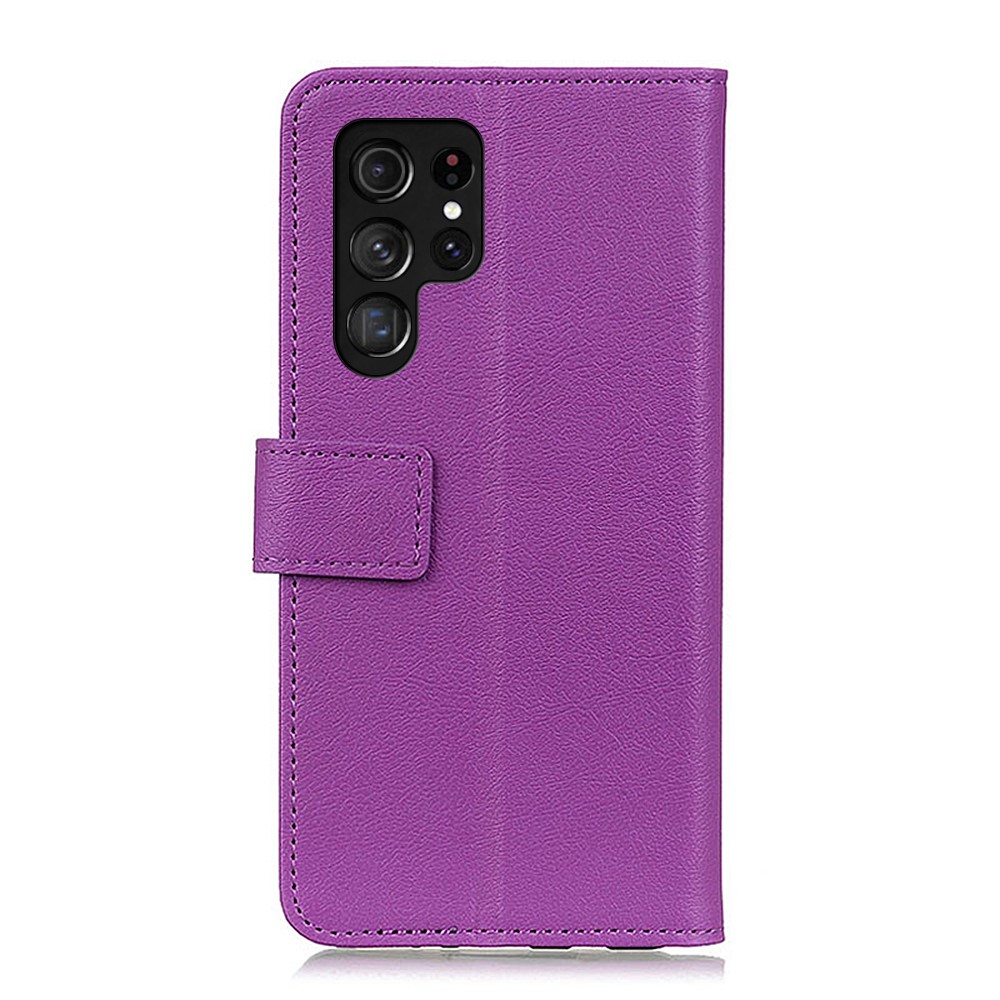  Samsung Galaxy S22 Ultra Fodral PU Läder Lila