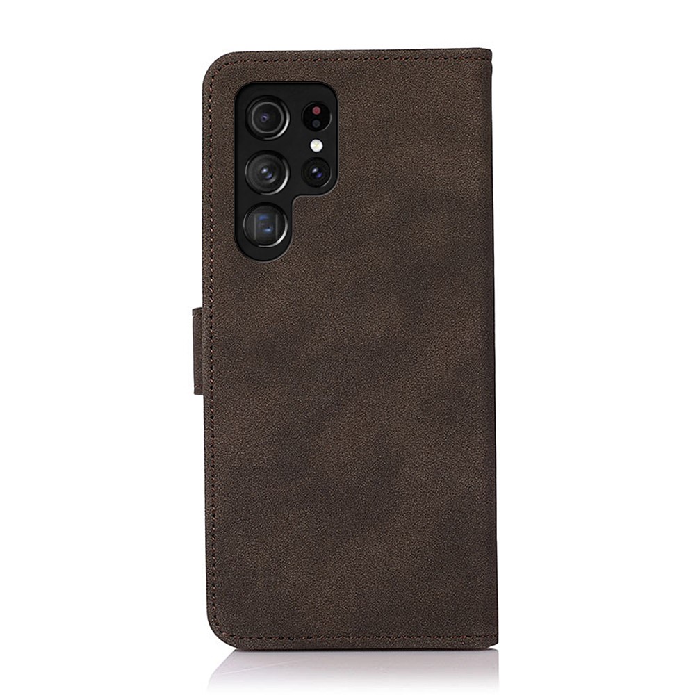 KHAZNEH KHAZNEH Samsung Galaxy S22 Ultra Fodral Retro Läder Brun