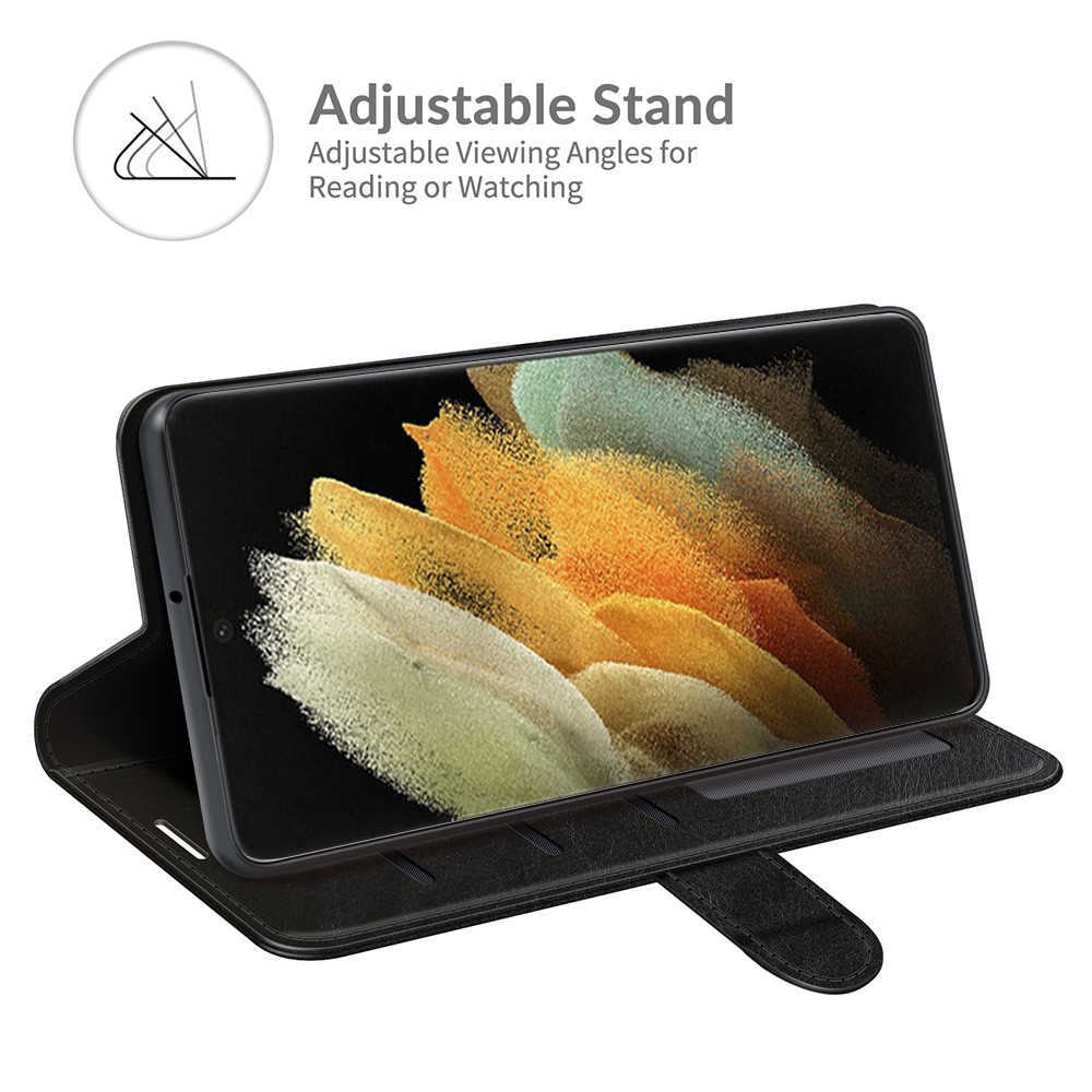  Samsung Galaxy S22 Ultra Fodral Crazy Horse Svart