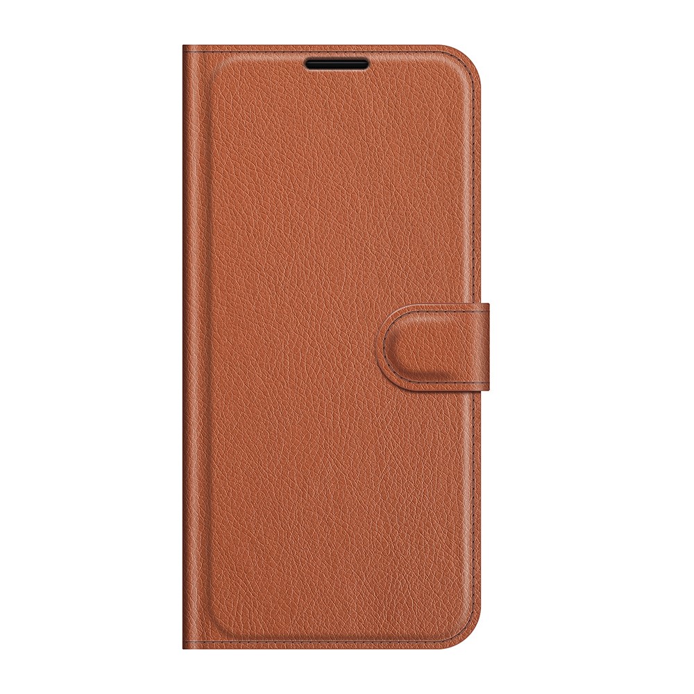  Samsung Galaxy S22 Ultra Fodral Litchi Läder Brun