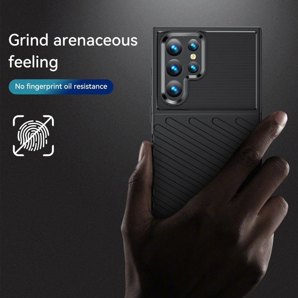  Samsung Galaxy S22 Ultra Skal Twill Textur Svart