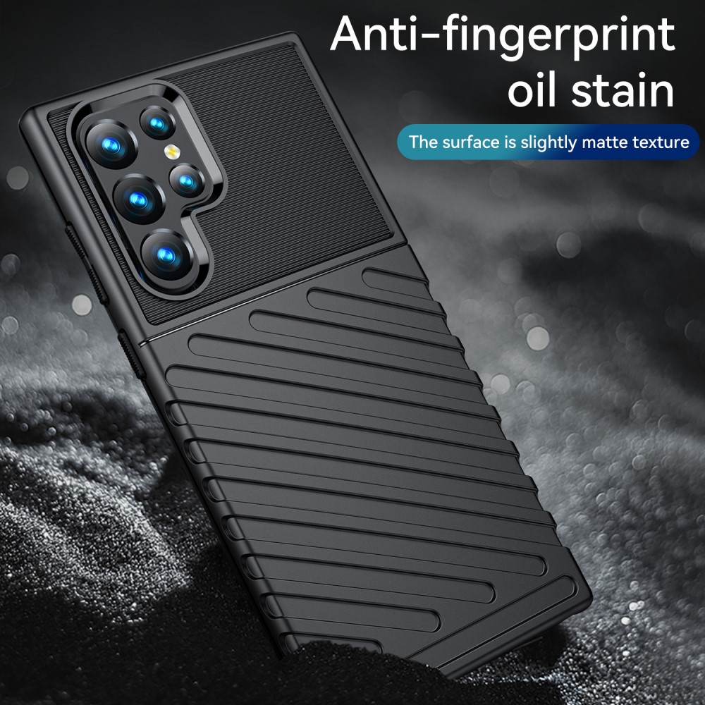  Samsung Galaxy S22 Ultra Skal Twill Textur Svart