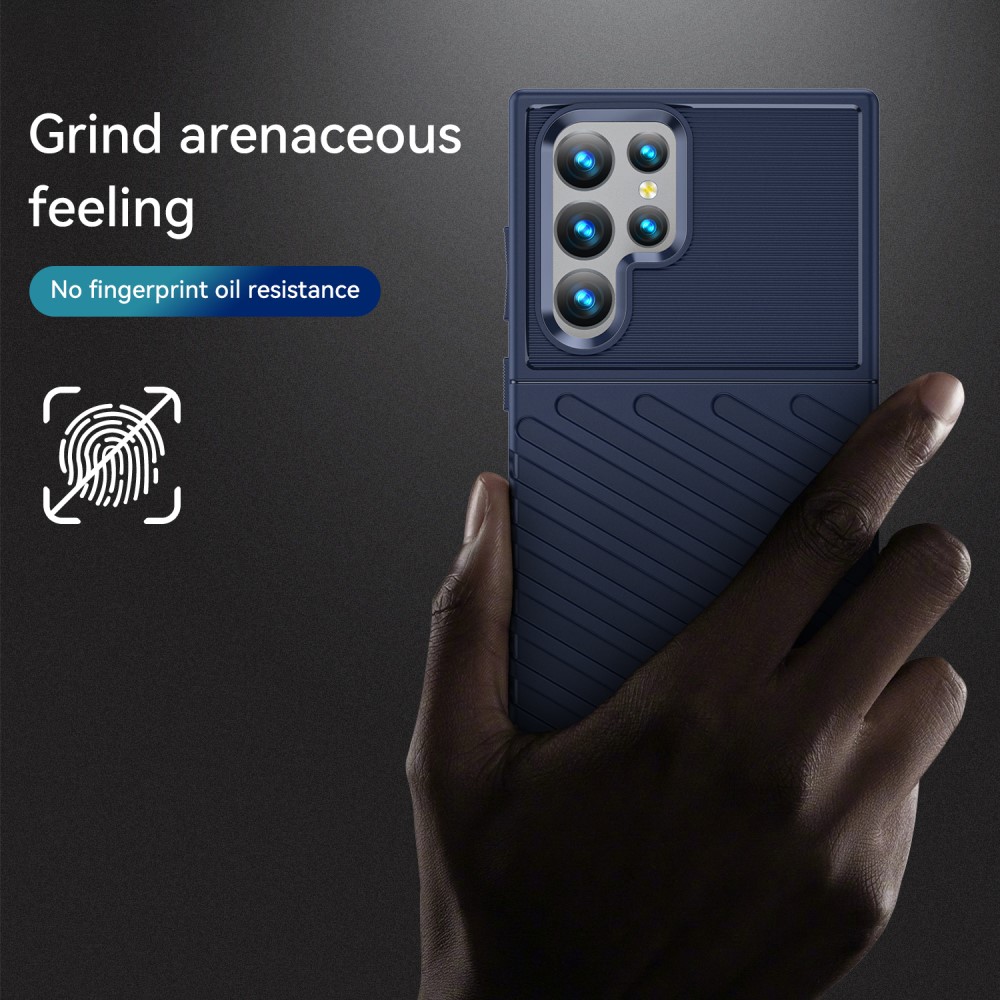  Samsung Galaxy S22 Ultra Skal Twill Textur Blå