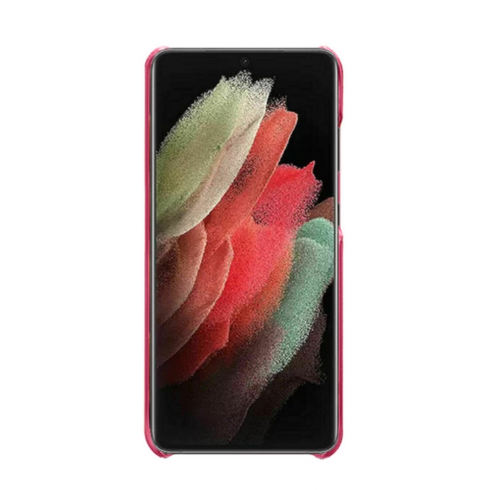 KSQ KSQ Samsung Galaxy S22 Ultra Skal Lädertäckt Rosa