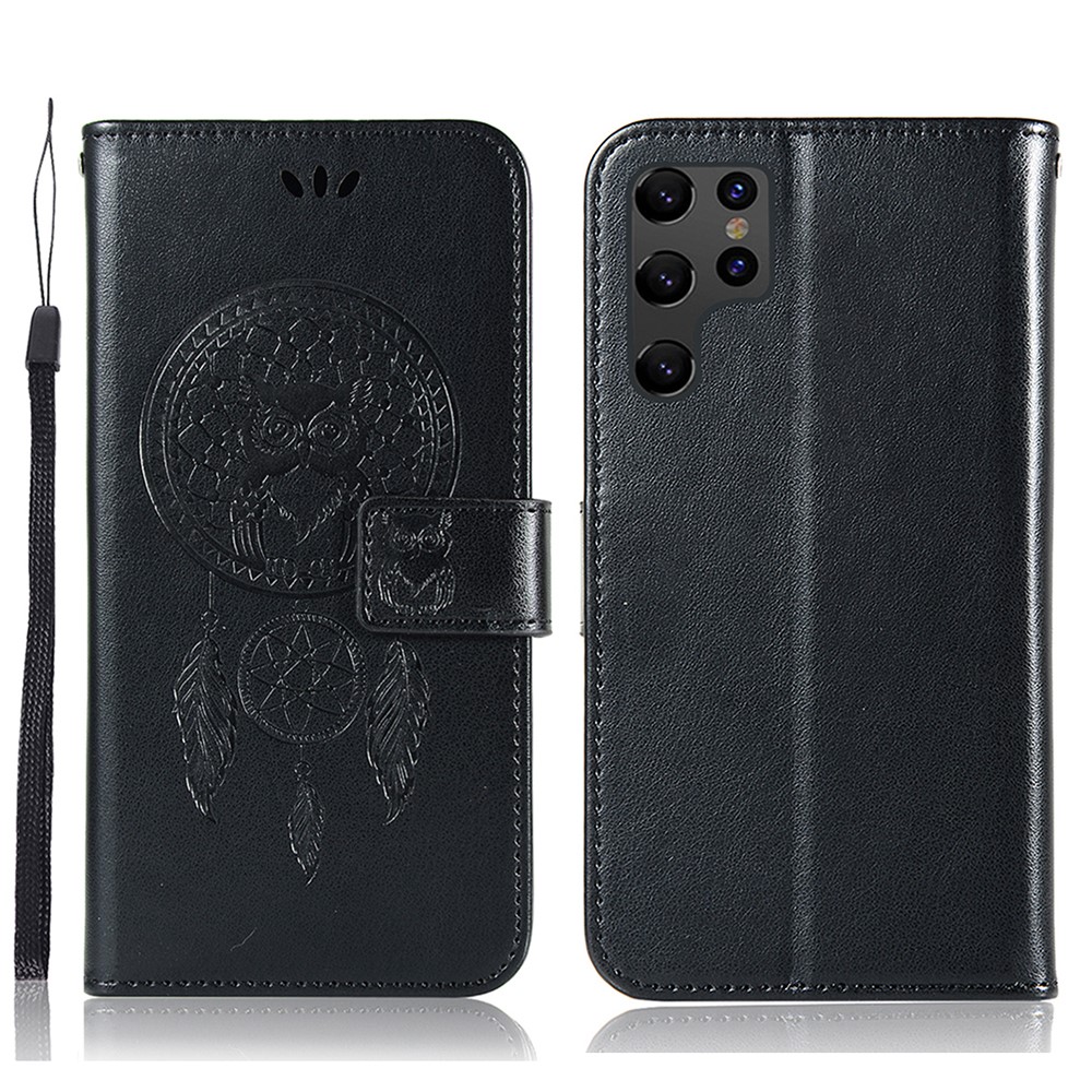  Samsung Galaxy S22 Ultra Fodral Owl Dreamcatcher Svart