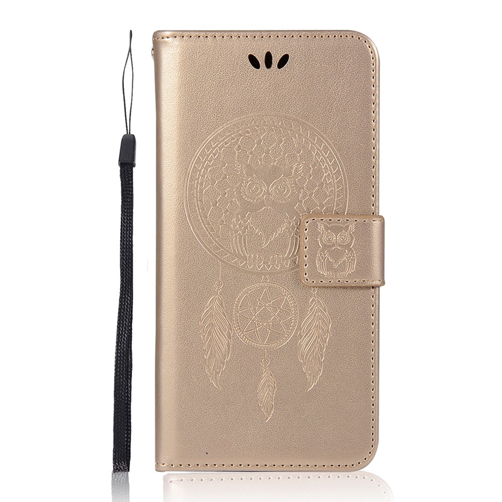  Samsung Galaxy S22 Ultra Fodral Owl Dreamcatcher Guld