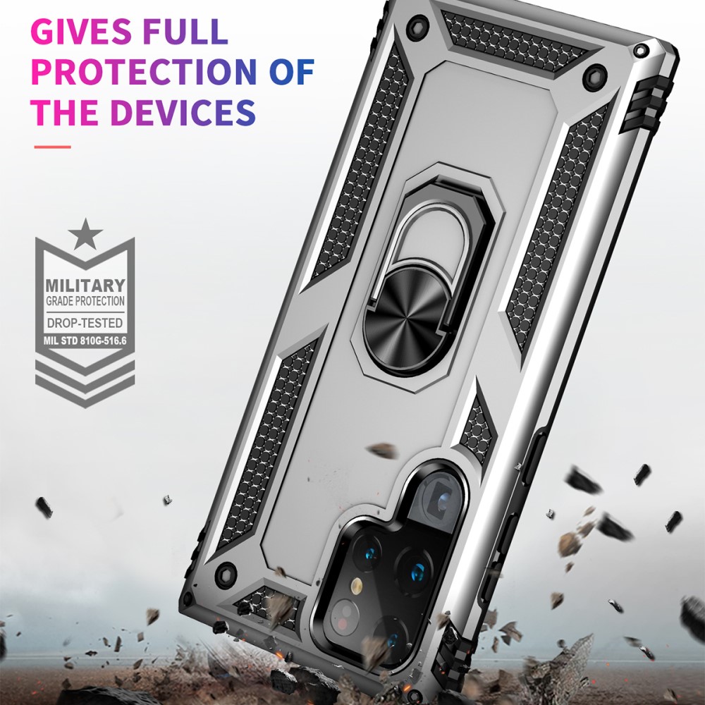  Samsung Galaxy S22 Ultra Skal Hybrid Ring Silver