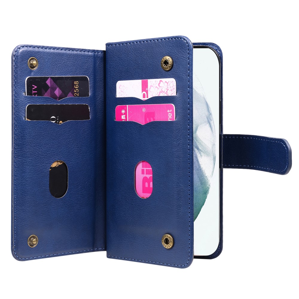  Samsung Galaxy S22 Ultra Fodral 10-korts Flerfack Mörk Blå