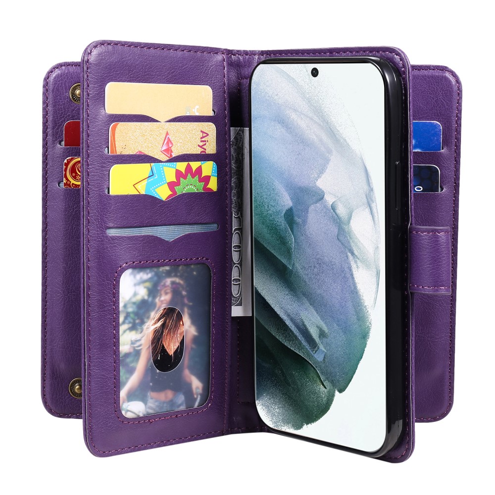  Samsung Galaxy S22 Ultra Fodral 10-korts Flerfack Lila