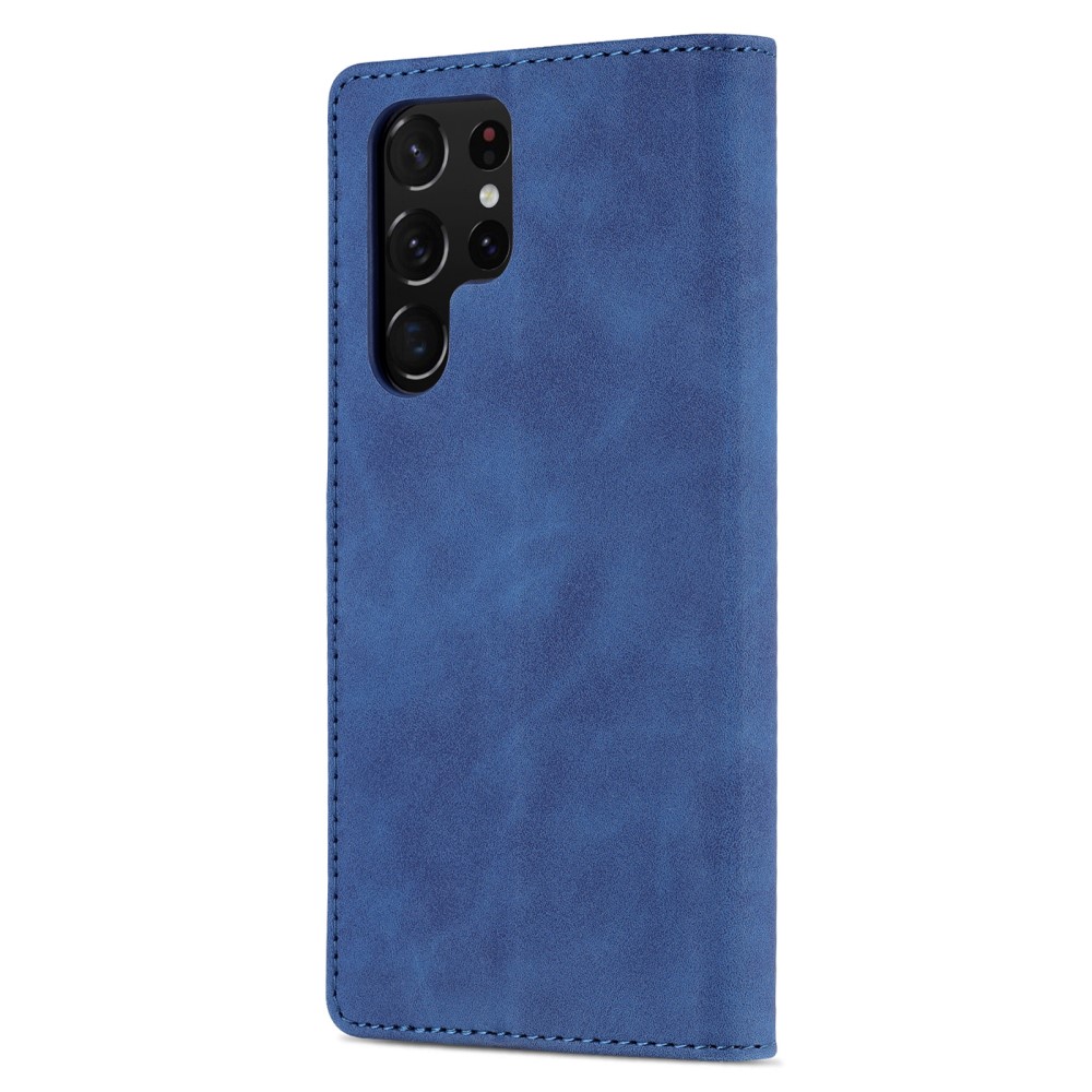 AZNS AZNS Samsung Galaxy S22 Ultra Fodral Läder Blå