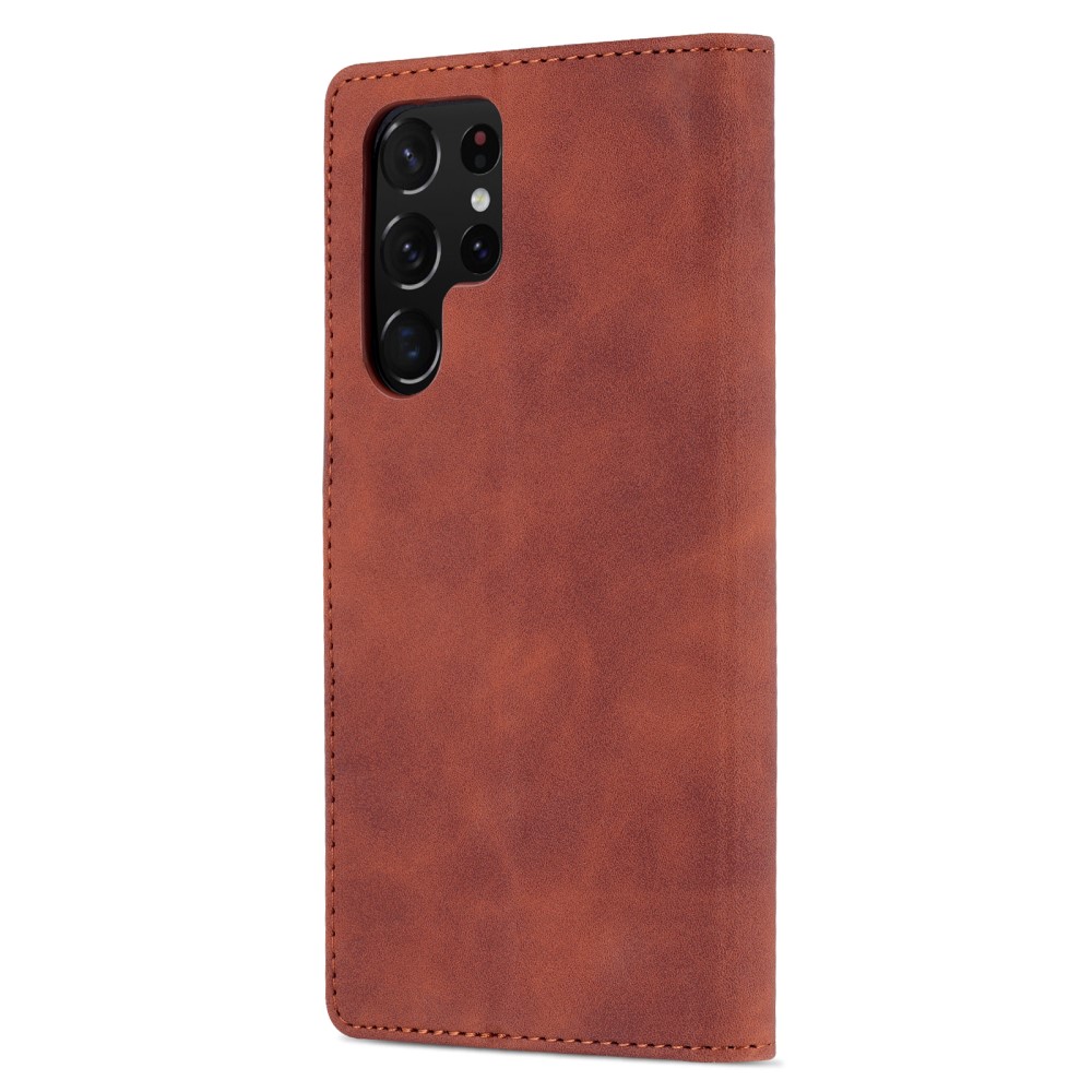 AZNS AZNS Samsung Galaxy S22 Ultra Fodral Läder Brun