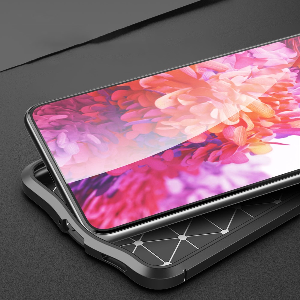  Samsung Galaxy S22 Plus Skal Litchi Textur Svart