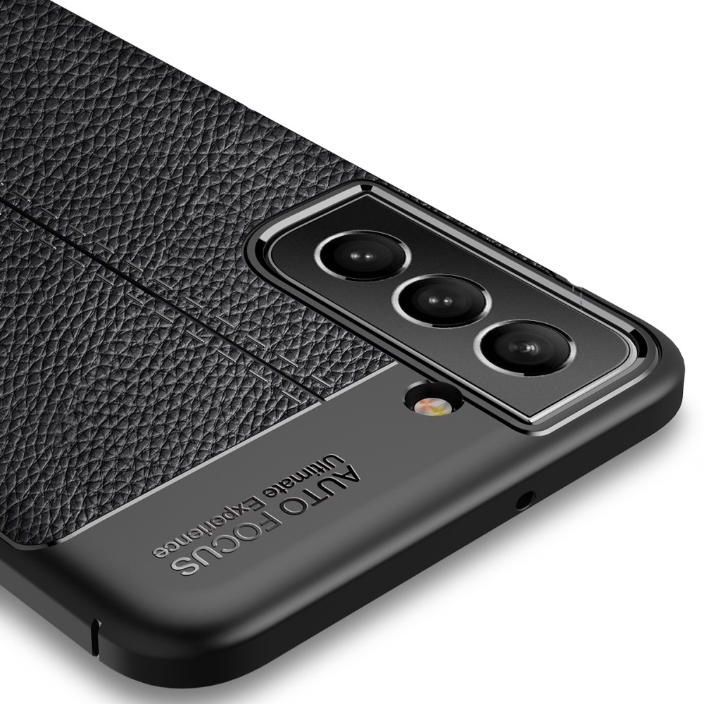  Samsung Galaxy S22 Plus Skal Litchi Textur Blå