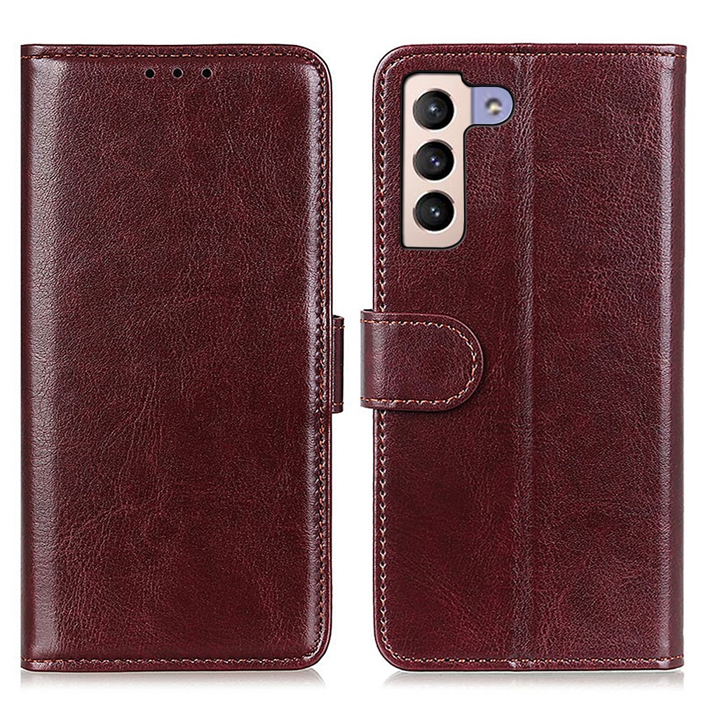  Samsung Galaxy S22 Plus Fodral Crazy Horse Läder Brun