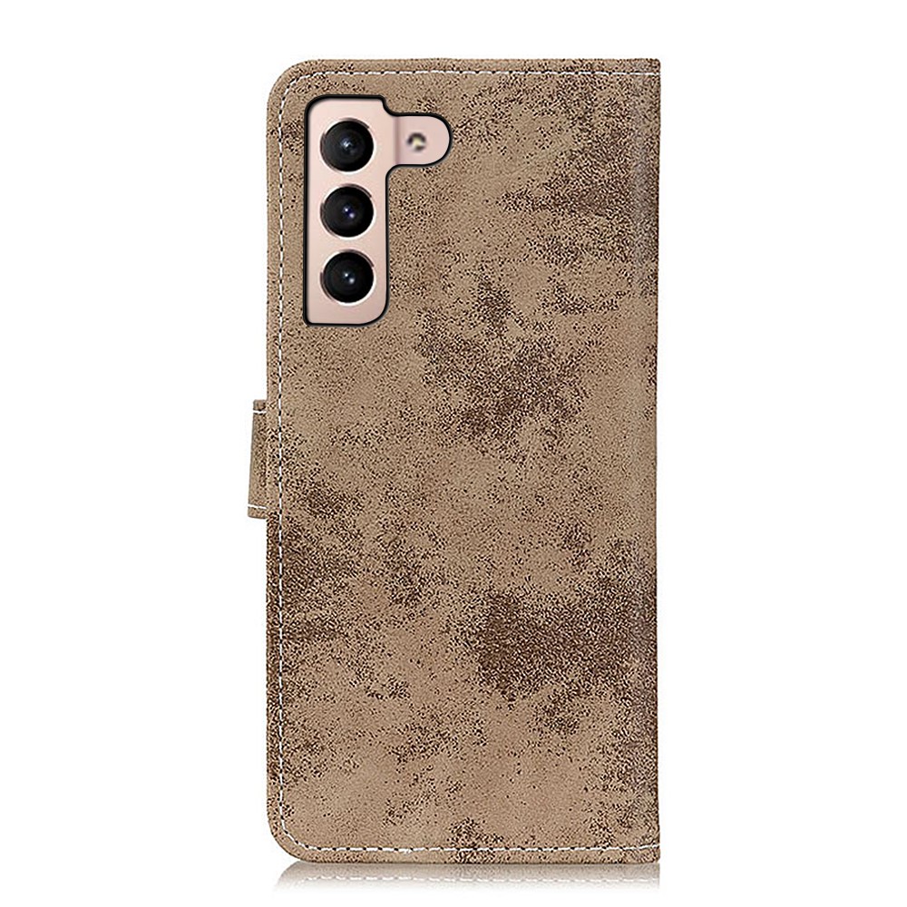  Samsung Galaxy S22 Plus Fodral Retro Läder Khaki