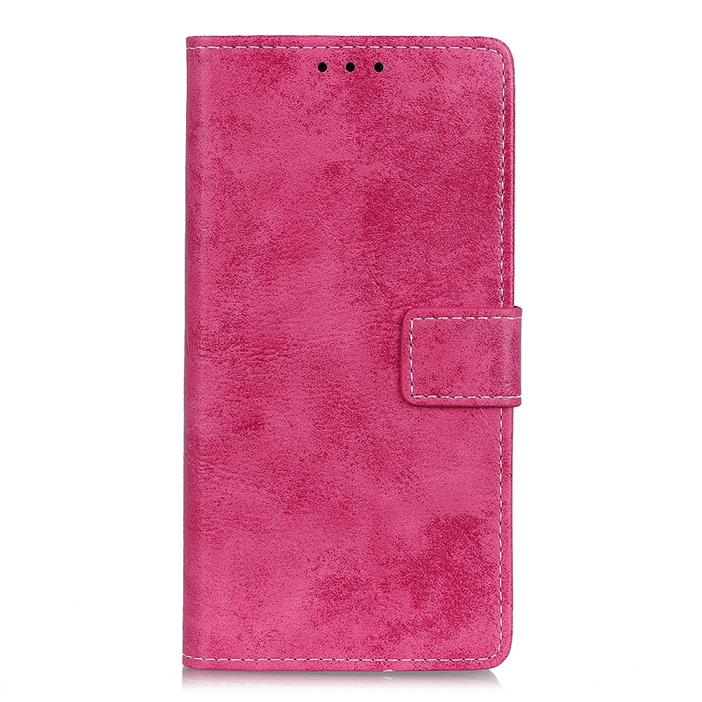  Samsung Galaxy S22 Plus Fodral Retro Läder Rosa