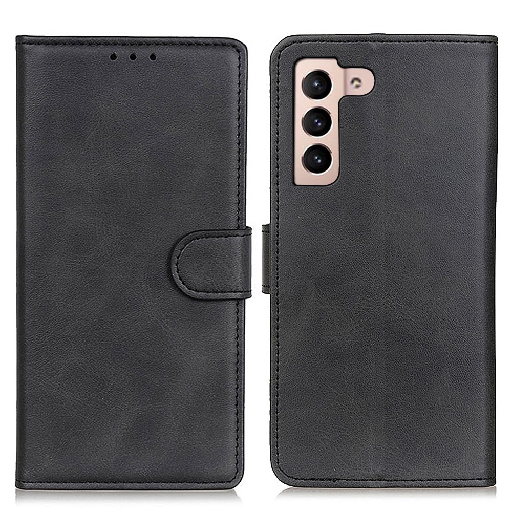  Samsung Galaxy S22 Plus Fodral Solid Läder Svart
