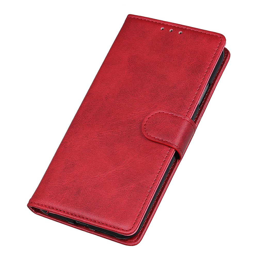  Samsung Galaxy S22 Plus Fodral Solid Läder Röd