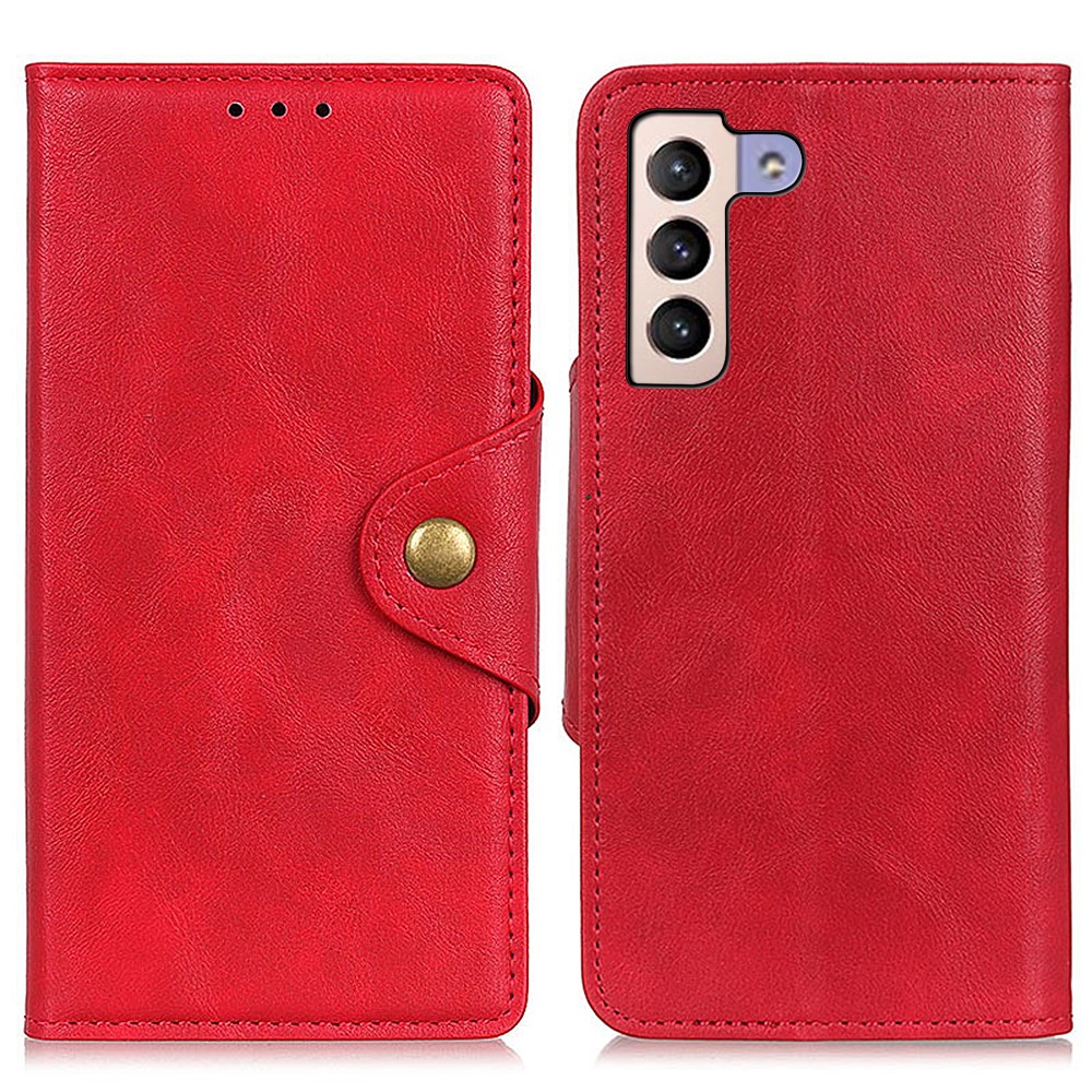  Samsung Galaxy S22 Plus Fodral Magnetisk Mässing Röd