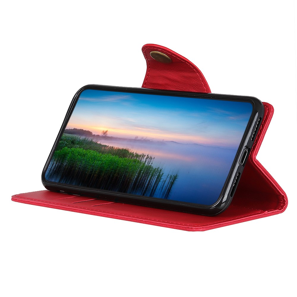  Samsung Galaxy S22 Plus Fodral Magnetisk Mässing Röd