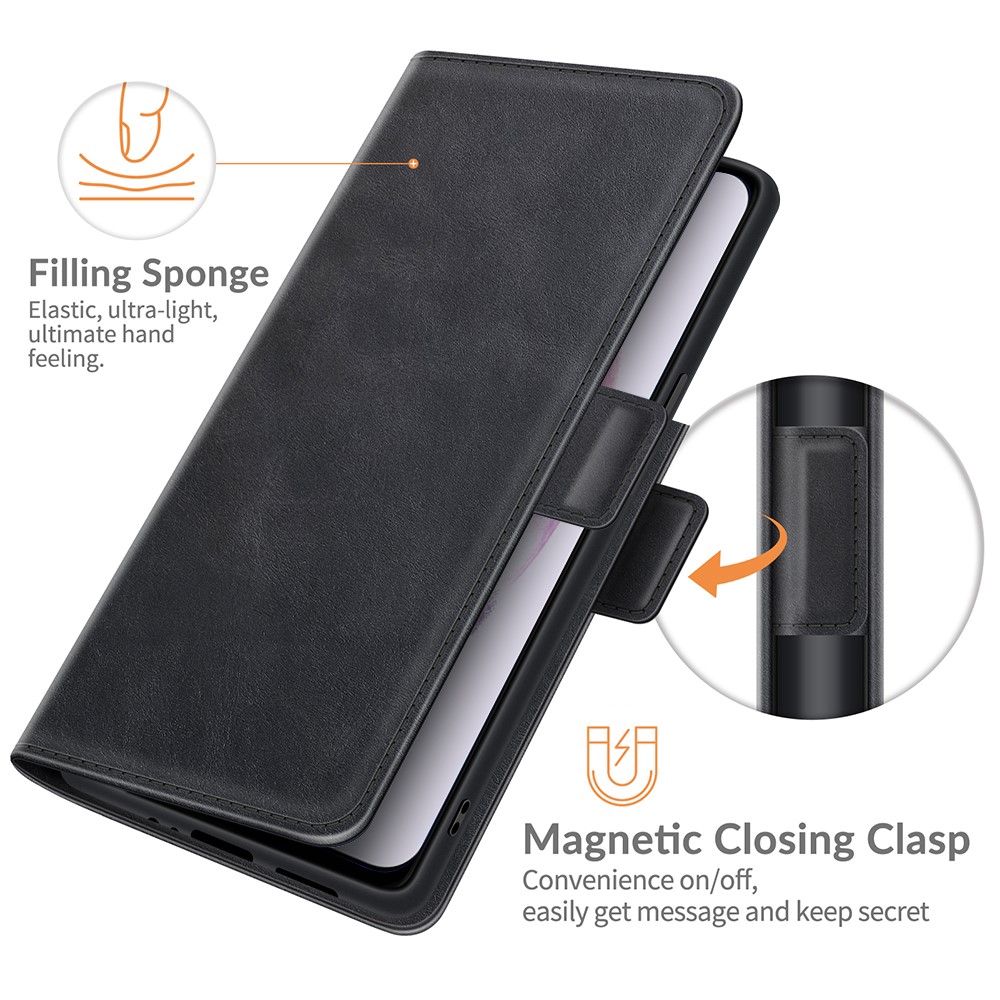  Samsung Galaxy S22 Plus Fodral Med Magnetisk Stängning Svart