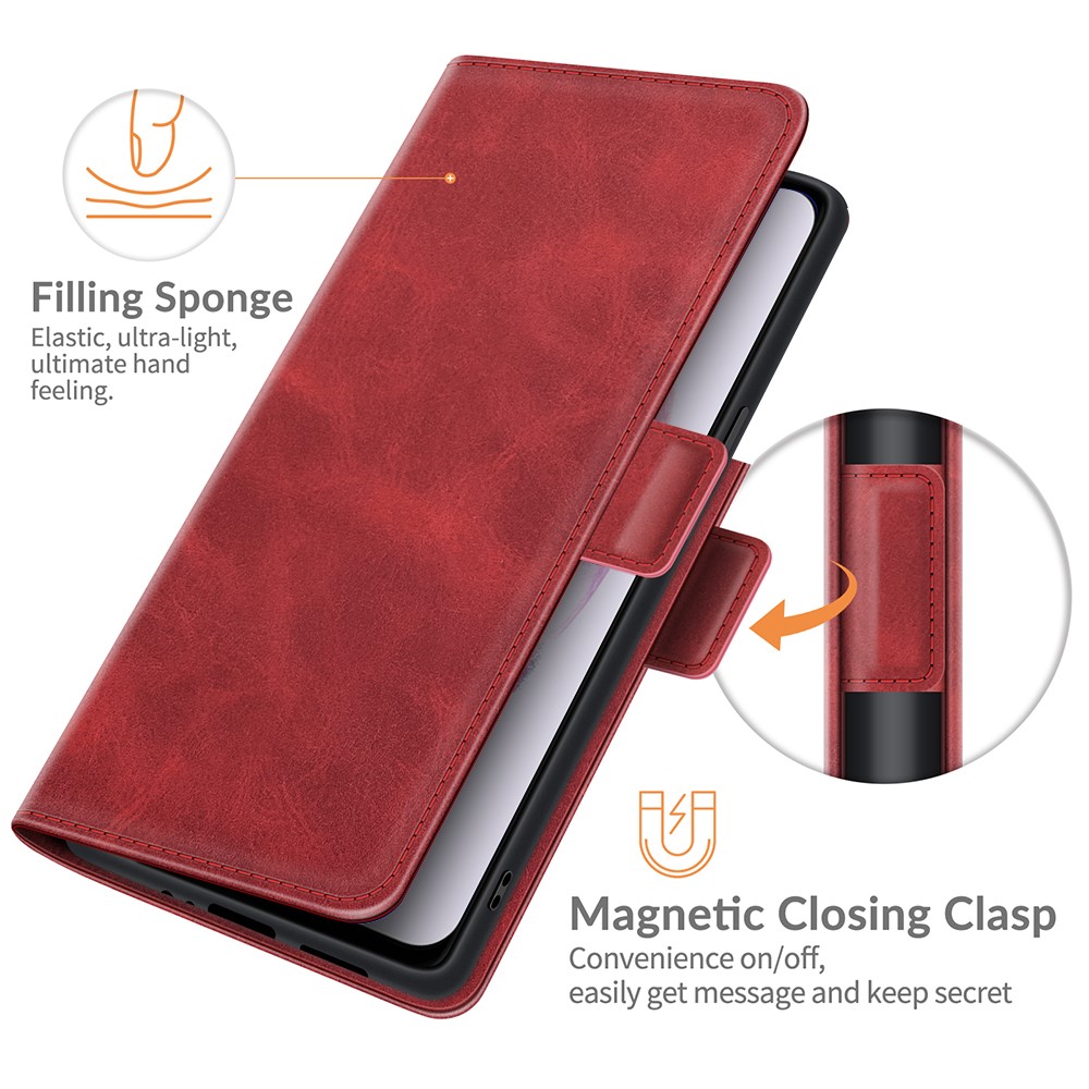  Samsung Galaxy S22 Plus Fodral Med Magnetisk Stängning Röd