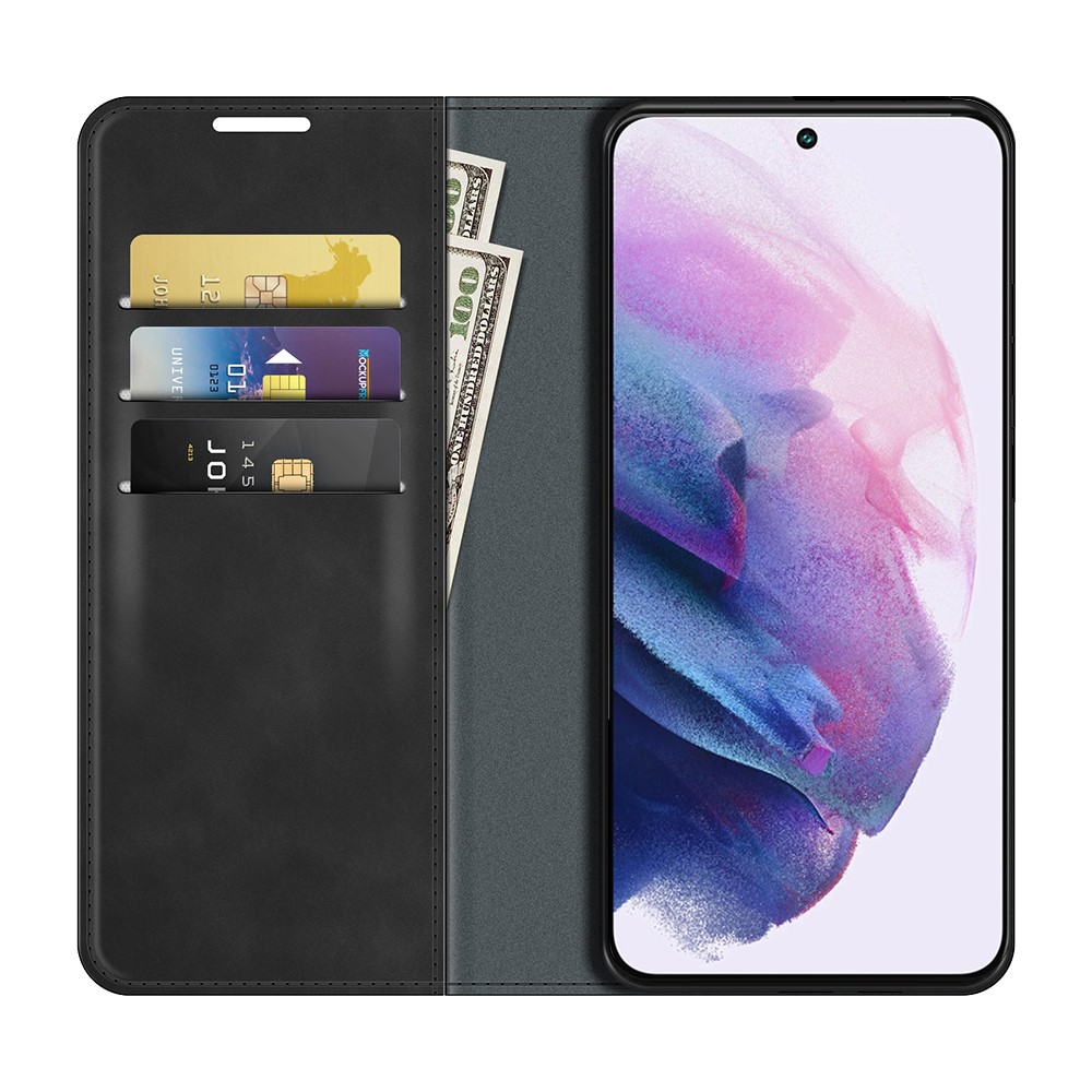  Samsung Galaxy S22 Plus Fodral Flip Silkeslent Svart