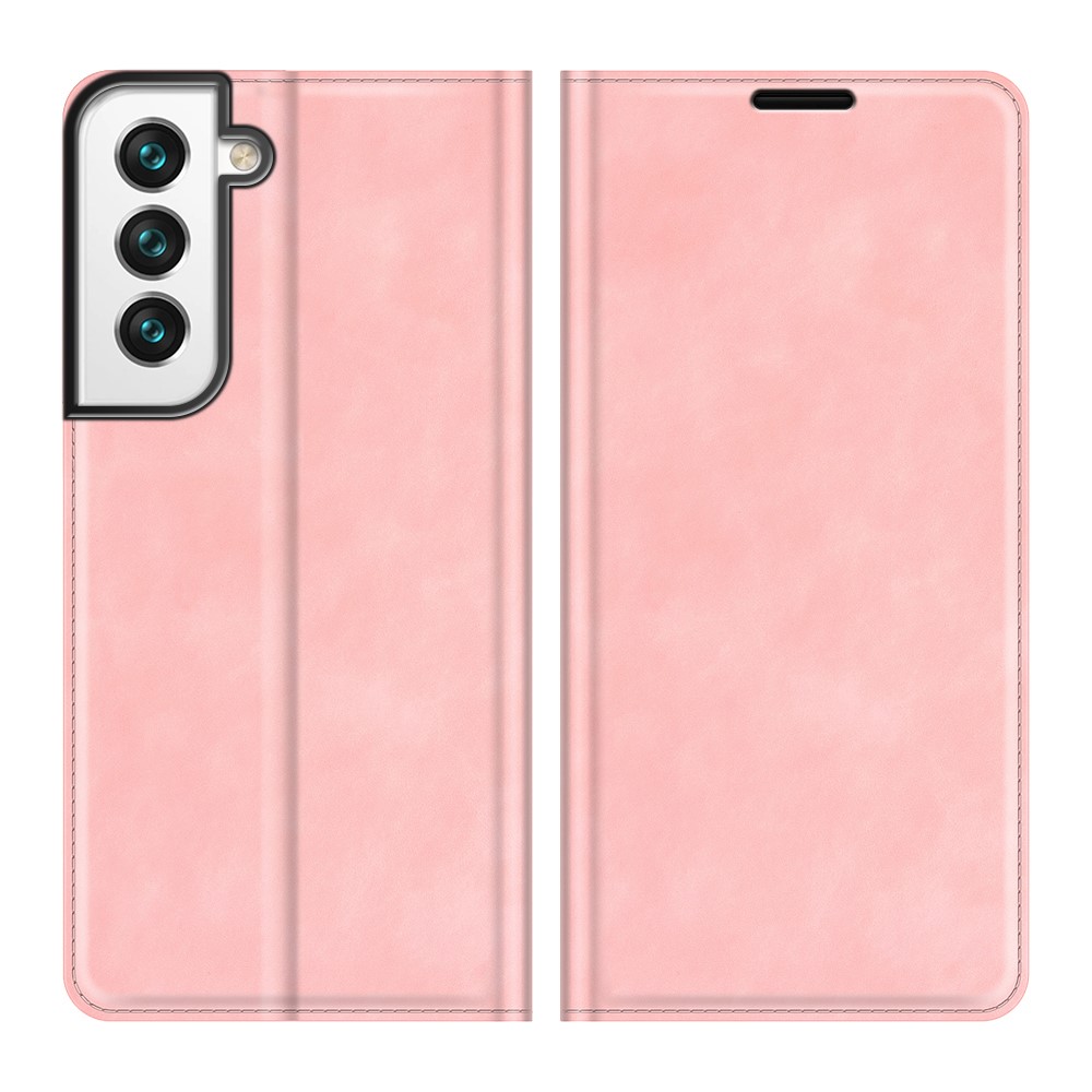  Samsung Galaxy S22 Plus Fodral Flip Silkeslent Ljus Rosa
