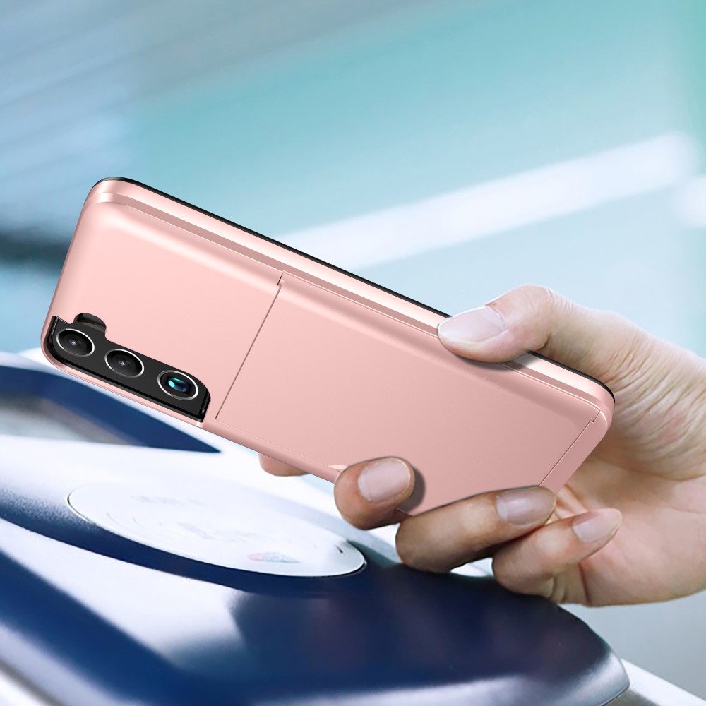  Samsung Galaxy S22 Plus Skal Hybrid Med Kortfack Roséguld
