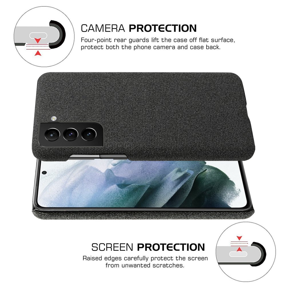 KSQ KSQ Samsung Galaxy S22 Plus Skal Tygbelagt Svart