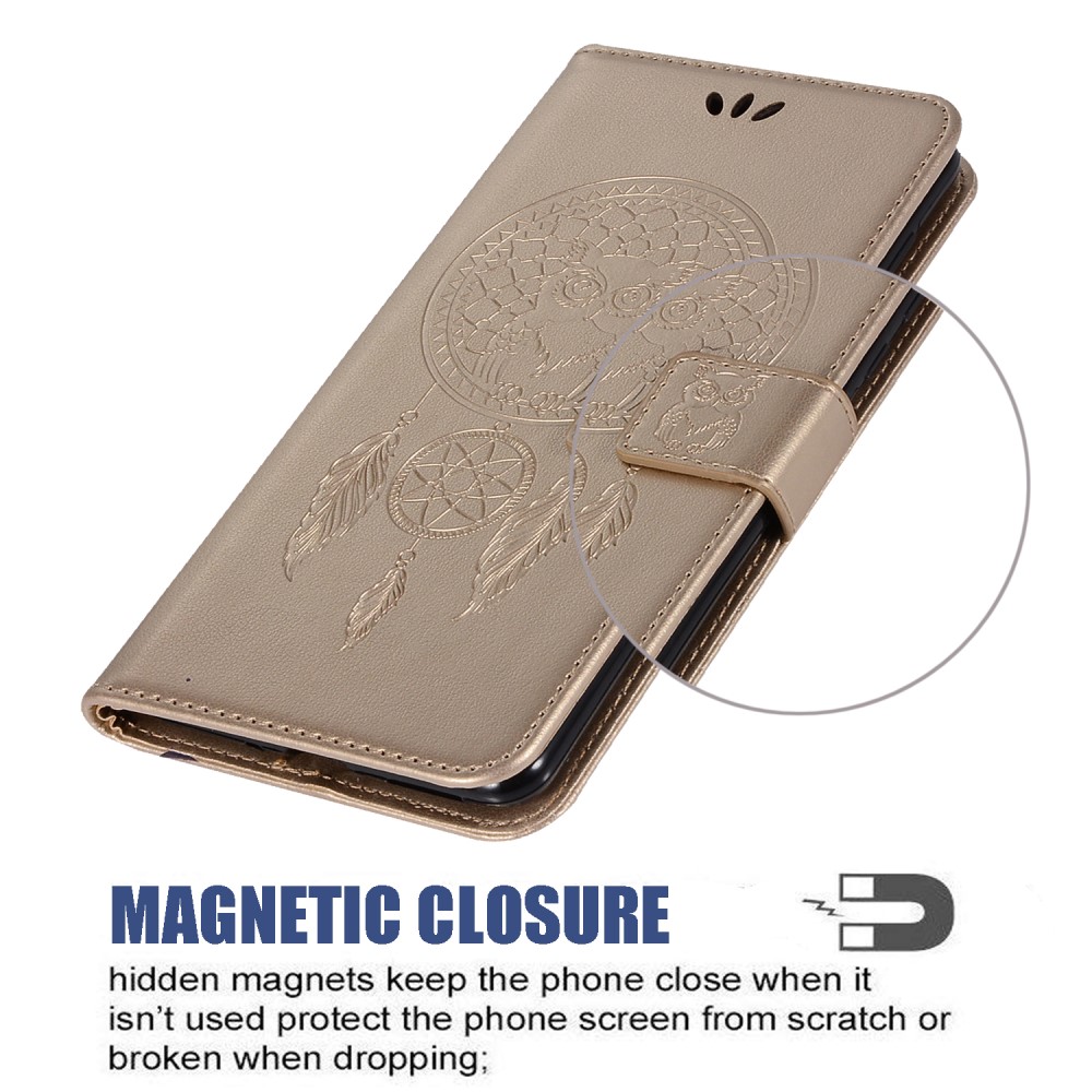  Samsung Galaxy S22 Plus Fodral Owl Dreamcatcher Guld