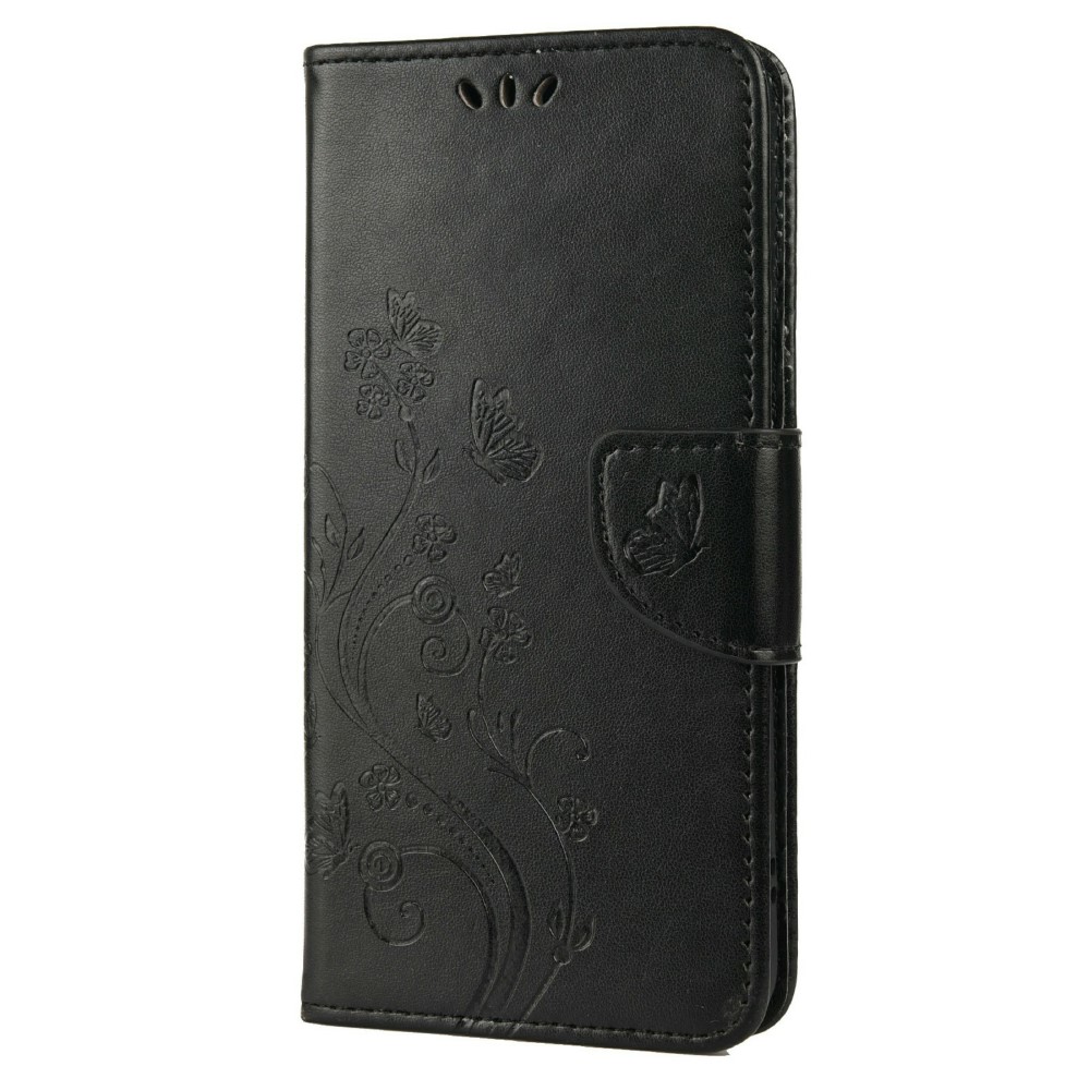 Samsung Galaxy S22 Plus Fodral Butterfly Läder Svart