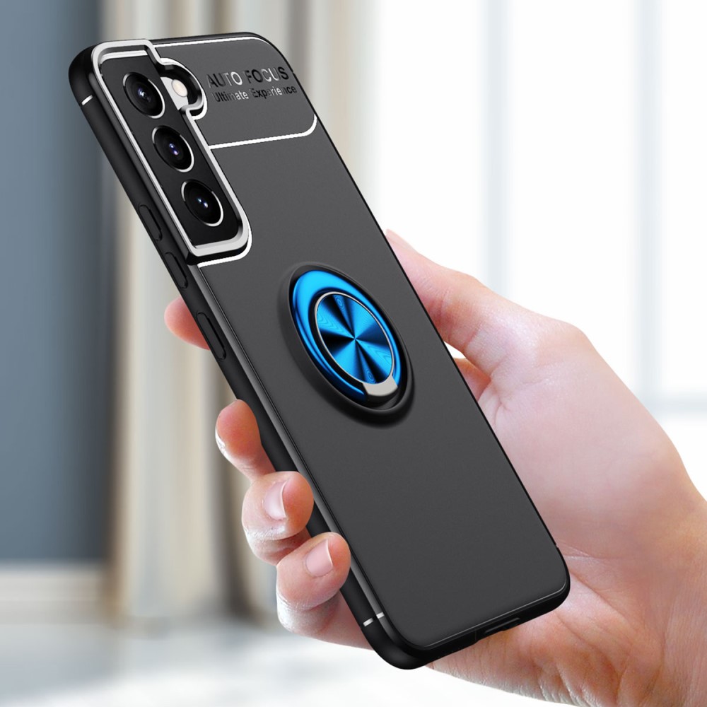  Samsung Galaxy S22 Plus Skal Ring Svart/Blå