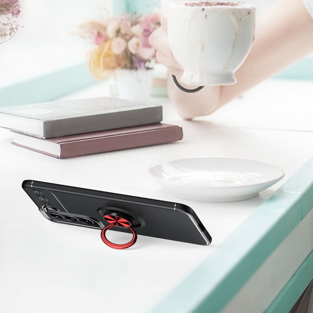  Samsung Galaxy S22 Plus Skal Ring Svart/Blå