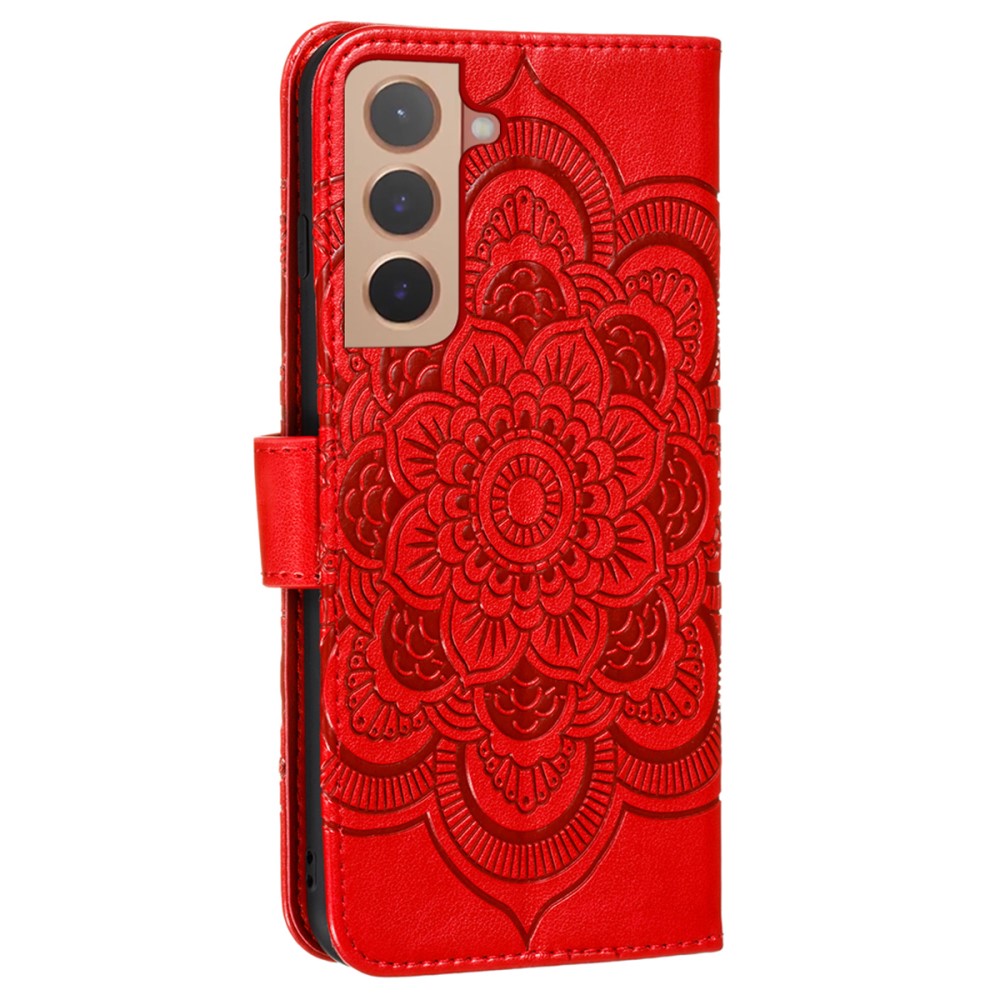  Samsung Galaxy S22 Plus Fodral Mandala Flower Röd