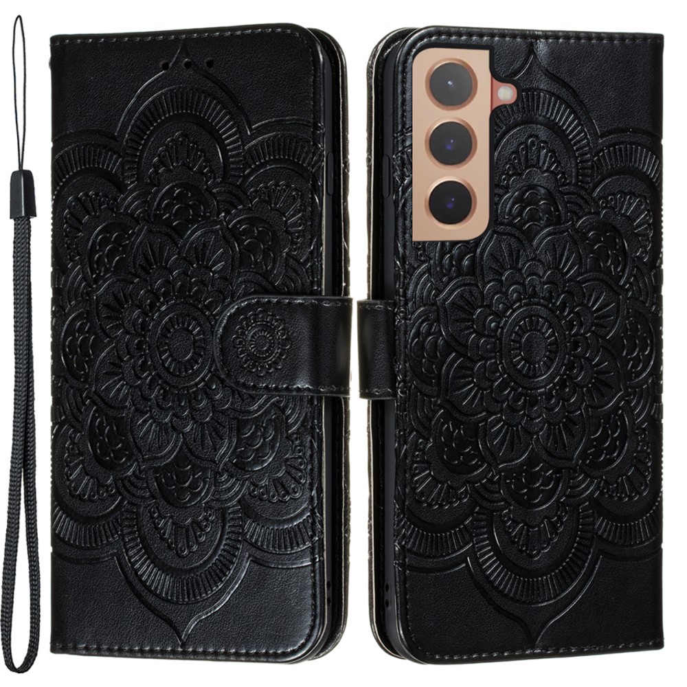  Samsung Galaxy S22 Plus Fodral Mandala Flower Svart