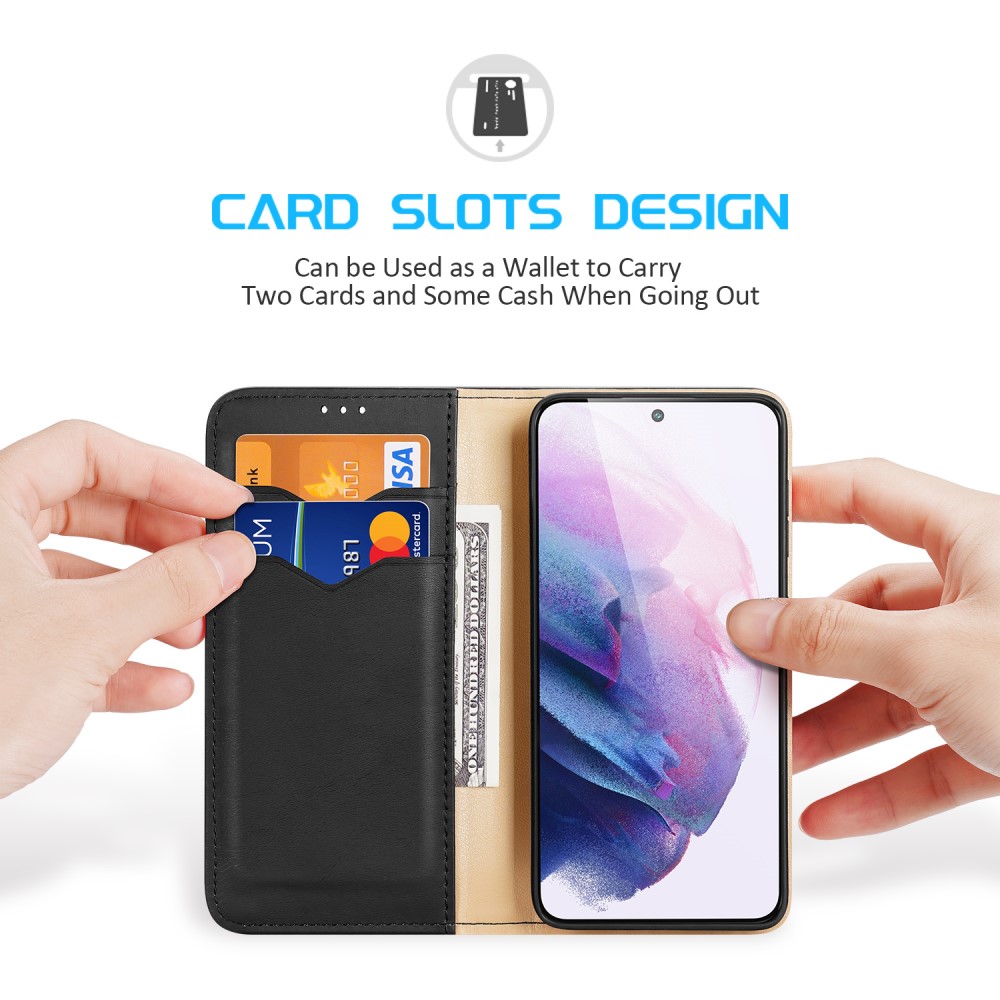 DUX DUCIS DUX DUCIS Samsung Galaxy S22 Plus Fodral HIVO RFID Äkta Läder Svart