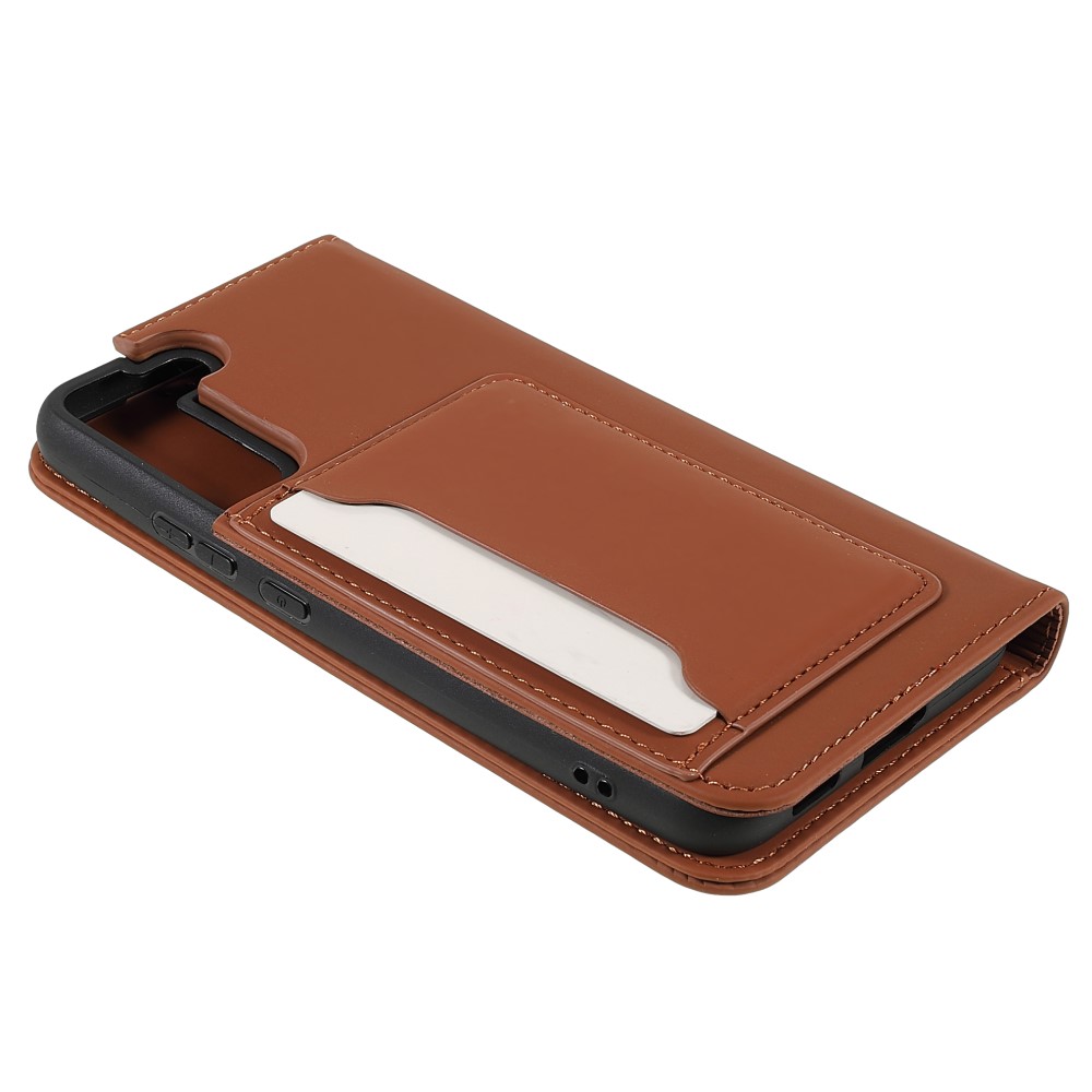  Samsung Galaxy S22 Plus Fodral Flip Med Kortfack Brun